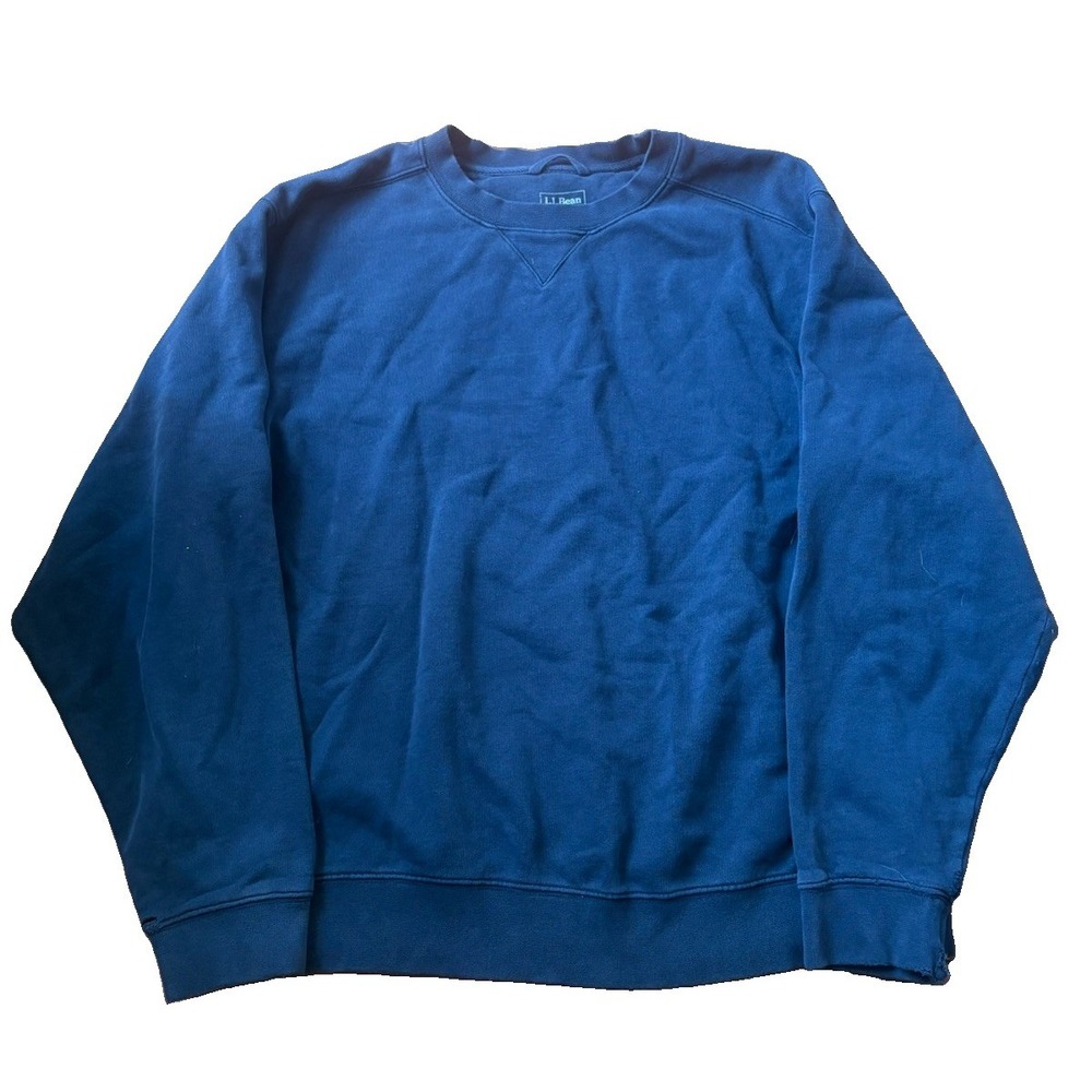 LL Bean Men's Athletic Sweatshirt Crewneck Pullover Traditional Fit Cotton Large